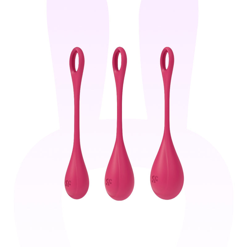 Kit d'entrainement pelvien Yoni Power 1 Rouge - Satisfyer